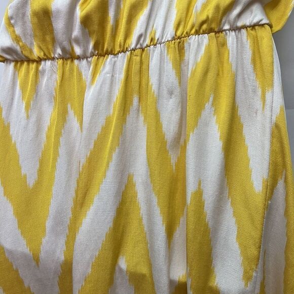 Punicana Sultan one sleeve silk blend Maxi dress in yellow and white size XS - Picture 10 of 14